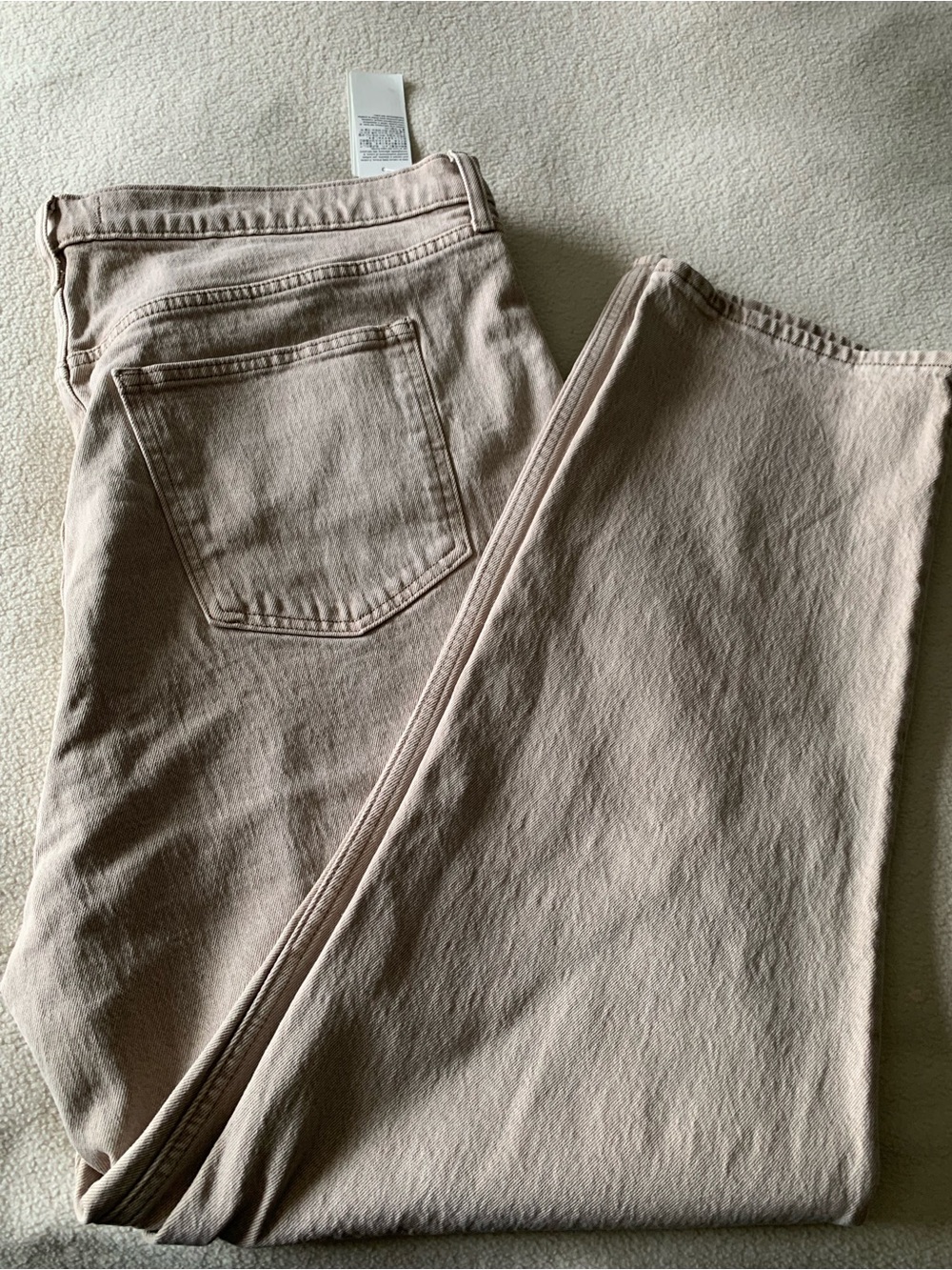 Abercrombie & Fitch Light Taupe High-Rise Straight Jeans